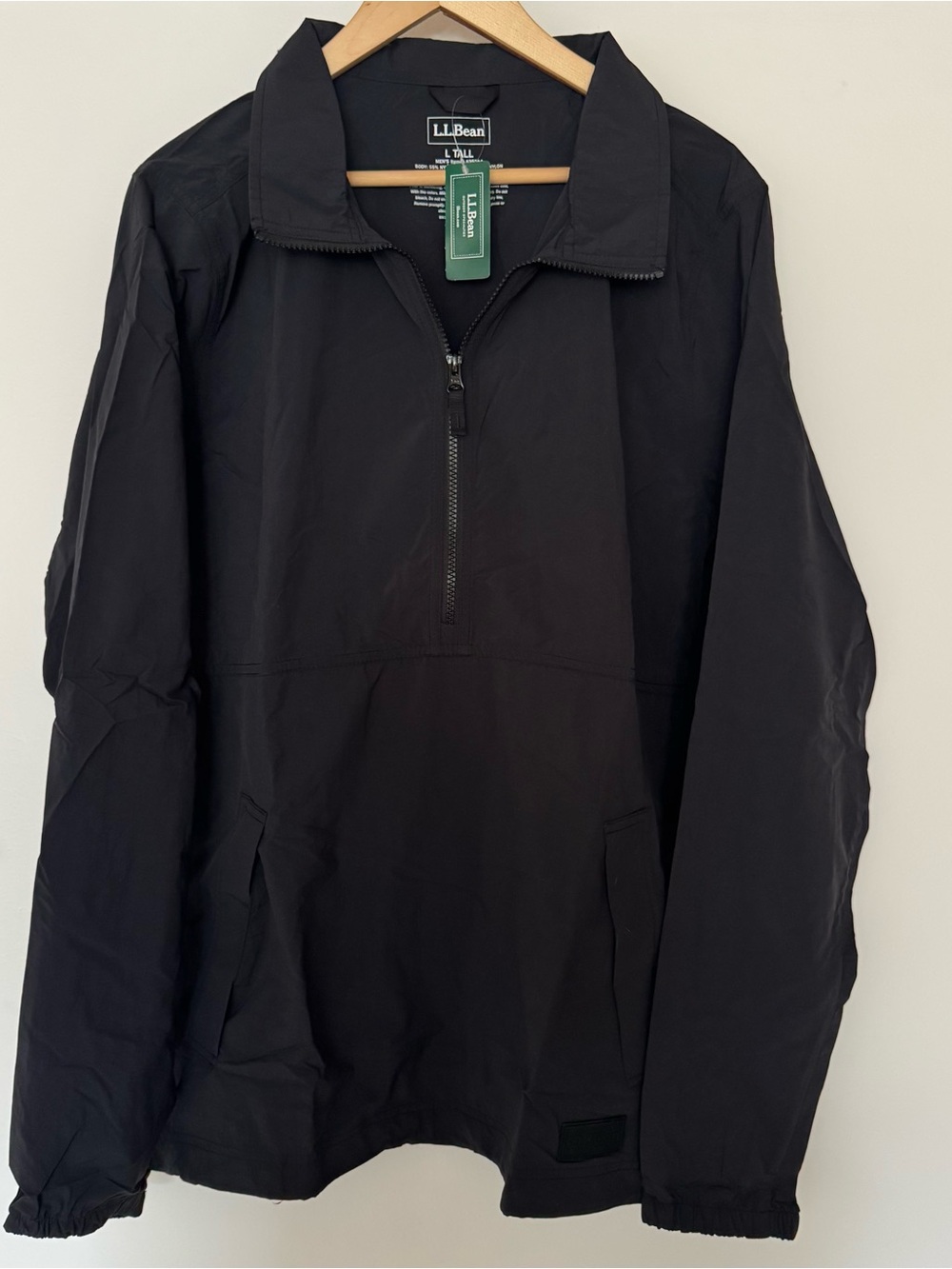 LL Bean men’s light and airy anorak windbreaker men’s L tall NWT
